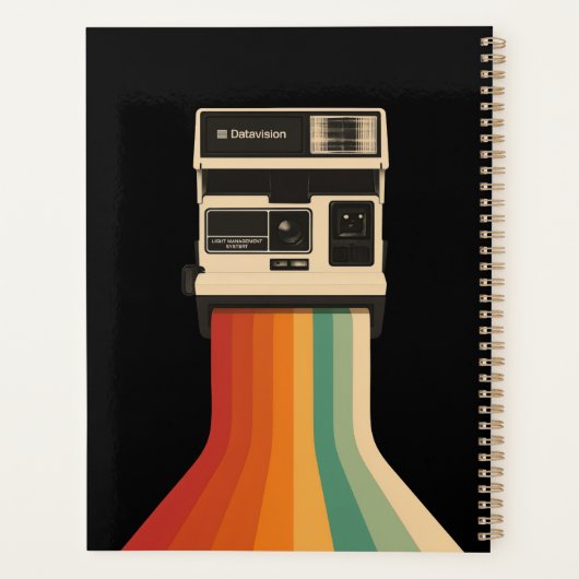 Retro Camera with Rainbow Print Planner (Achterkant)