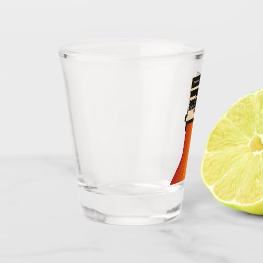 Retro Camera with Rainbow Print Shot Glas (Links)