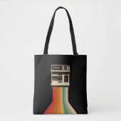 Retro Camera with Rainbow Print Tote Bag (Voorkant)