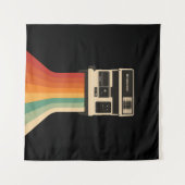 Retro Camera with Rainbow Print Wandkleed (Voorkant (horizontaal))