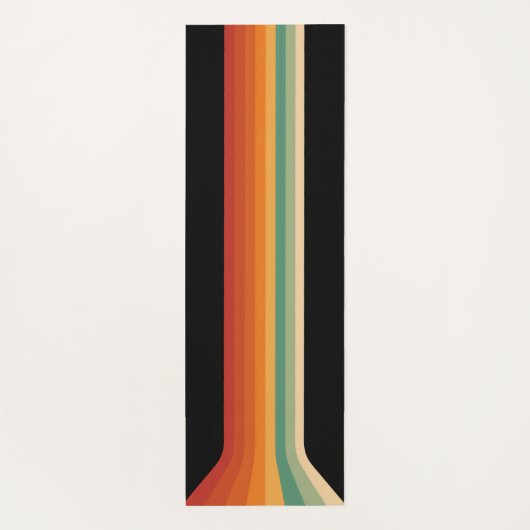 Retro Camera with Rainbow Print Yogamat (Achterkant)