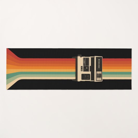 Retro Camera with Rainbow Print Yogamat (Voorkant (horizontaal))