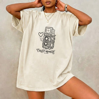 Retro Camerageheugen Quote Unisex T-shirt voor Fot