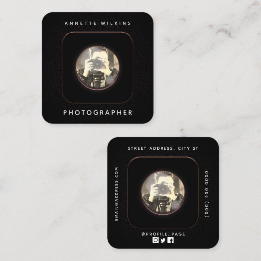 Retro cameralens doel Visitekaartje (Voorkant / Achterkant)