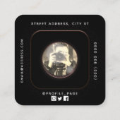 Retro cameralens doel Visitekaartje (Achterkant)