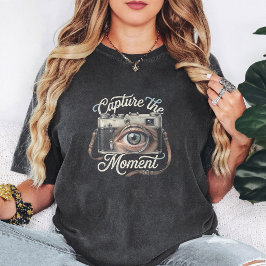 Retro Cameraoog Momentopname Ontwerp T-shirt