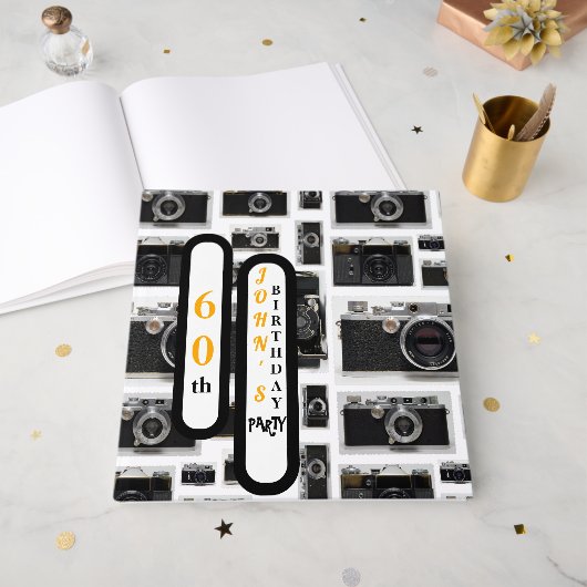  Retro Camera's 60ste Verjaardag Gastboek Gastenboek (Voorkant open)