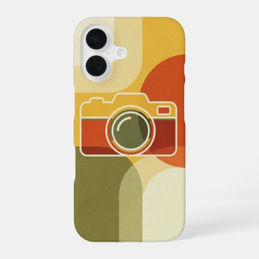 Retro Cameravorm iPhone 16 Hoesje (Achterkant)
