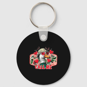 Retro Camo Bel Me Eend Jacht Valentines Grappig Sleutelhanger