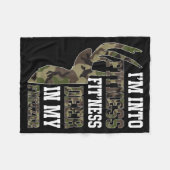 Retro Camo Deer Hunting Funny Wildlife Hunter Men  Fleece Deken (Voorkant (Horizontaal))