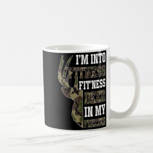 Retro Camo Deer Hunting Funny Wildlife Hunter Men Koffiemok (Rechts)