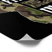 Retro Camo Deer Hunting Funny Wildlife Hunter Men Poster (Hoek)