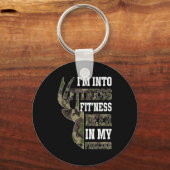 Retro Camo Deer Hunting Funny Wildlife Hunter Men Sleutelhanger (Voorkant)