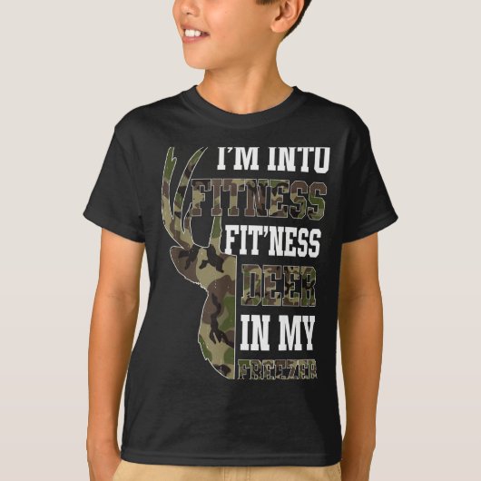 Retro Camo Deer Hunting Funny Wildlife Hunter Men T-shirt (Voorkant)