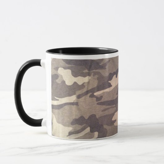 Retro camo design, nog steeds populair design, duo mok (Links)