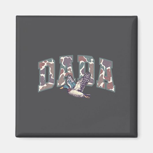 Retro Camo Duck Hunting Dada 1st Birthday Family M Magneet (Voorkant)