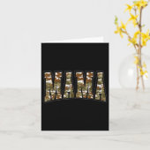 Retro Camo Jagen Mama Oude Camo Mama Moederdag Kaart (Gele Bloem)