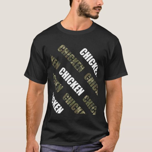 Retro  Camo Kippenboer T-shirt (Voorkant)