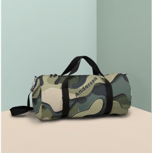 Retro Camo militair monogram Plunjezak