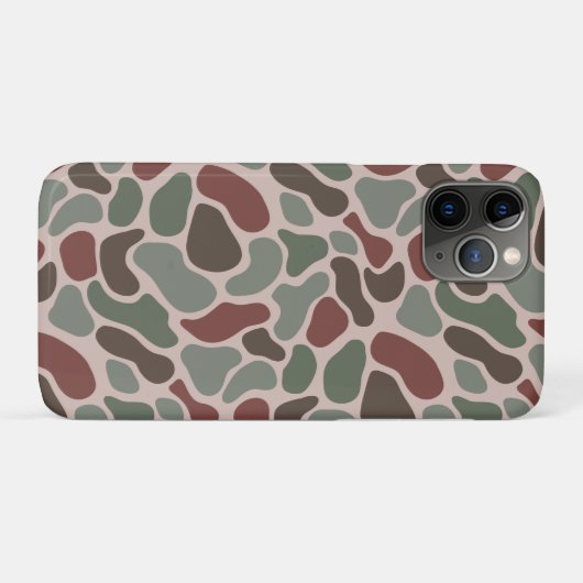 Retro Camo (rood groen) Case-Mate iPhone Case (Achterkant (horizontaal))