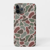 Retro Camo (rood groen) Case-Mate iPhone Case (Achterkant)
