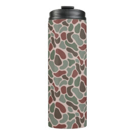 Retro Camo (rood groen) Thermosbeker