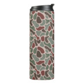 Retro Camo (rood groen) Thermosbeker (Gedraaid links)