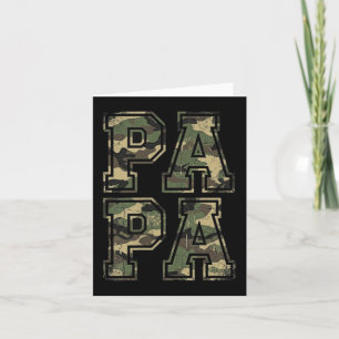 Retro Camo Vader Poc Camouflage Papa Vaderdag Kaart