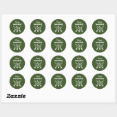 Retro Camp Bachelorette gepersonaliseerde gunst Ronde Sticker (Vel)