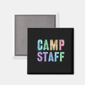 Retro Camp personeel Summer Campground Crew Counse Magneet (Voorkant / Achterkant)