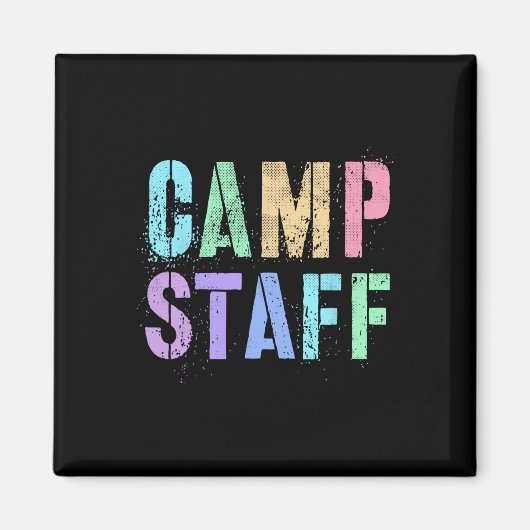 Retro Camp personeel Summer Campground Crew Counse Magneet (Voorkant)