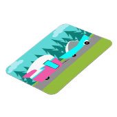 Retro Camper / Aanhangwagen en Auto Flexibele Magn Magneet (Linkerzijde)