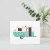 Retro Camper Briefkaart (Staand voorkant)