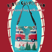 Retro Camper Bus Hippie Flower Fun Crossbody Tas