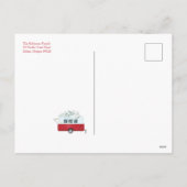 Retro Camper Camping Kerstfeestdag Foto Feestdagenkaart (Achterkant)