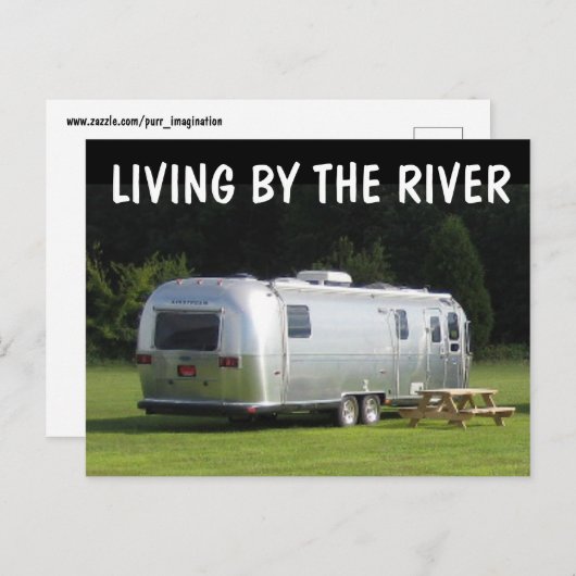 RETRO CAMPER FUNNY LEVEND DOOR DE BRIEFKAARTEN VAN (Voorkant / Achterkant)