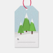 Retro Camper Kerstmis Cadeaulabel (Achterkant)