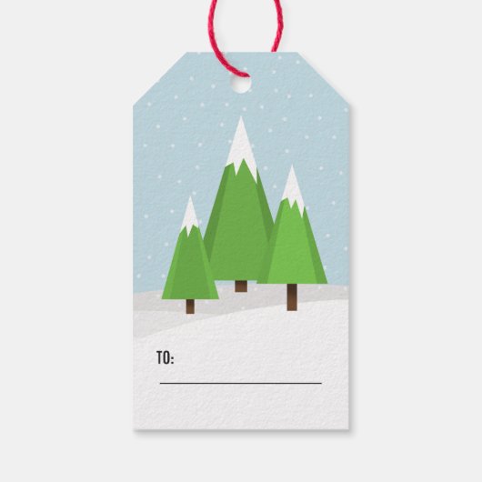 Retro Camper Kerstmis Cadeaulabel (Achterkant)