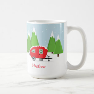 Retro Camper Kerstmis Koffiemok