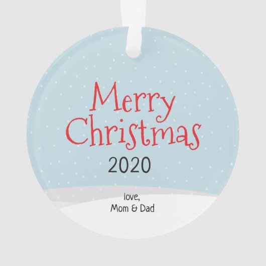 Retro Camper Kerstmis Ornament (achterkant)