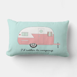 Retro Camper Kussen - Roze