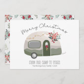 Retro Camper Merry-Kaart voor kerstmis Feestdagenkaart (Voorkant / Achterkant)