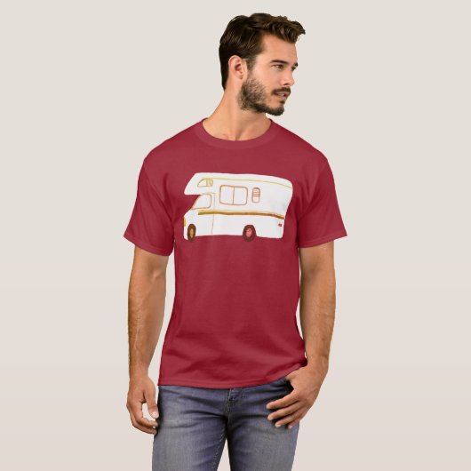 retro camper motor home RV - pas het aan! T-shirt (Voorkant volledig)