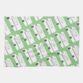 Retro Camper Motorhome RV groene keukenhanddoeken (Horizontaal)