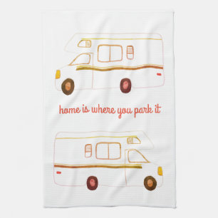 Retro Camper Motorhome RV Roestkeukenhanddoeken Theedoek