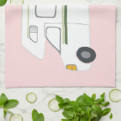Retro Camper Motorhome RV roze keukenhanddoeken (Gevouwen)