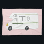 Retro Camper Motorhome RV roze keukenhanddoeken<br><div class="desc">Decoreer je keuken met deze coole handdoek. Het maakt een geweldige huisopwarming of een cadeau ter gelegenheid van de verjaardag! U kunt het aanpassen en tekst ook toevoegen. Bekijk mijn winkel voor nog veel meer kleuren en patronen,  plus bijpassende keukenspullen!</div>