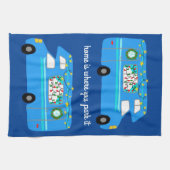 Retro Camper Motorhome RV Vanlife Xmas Theedoek (Horizontaal)