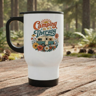 Retro Camper Natuur Esthetiek Reisbeker