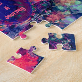 Retro Camper Paars Pink Hippie Boho Chic Legpuzzel (Zijkant)